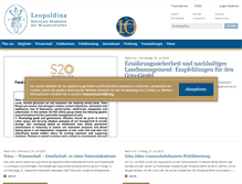 Tablet Screenshot of leopoldina.org